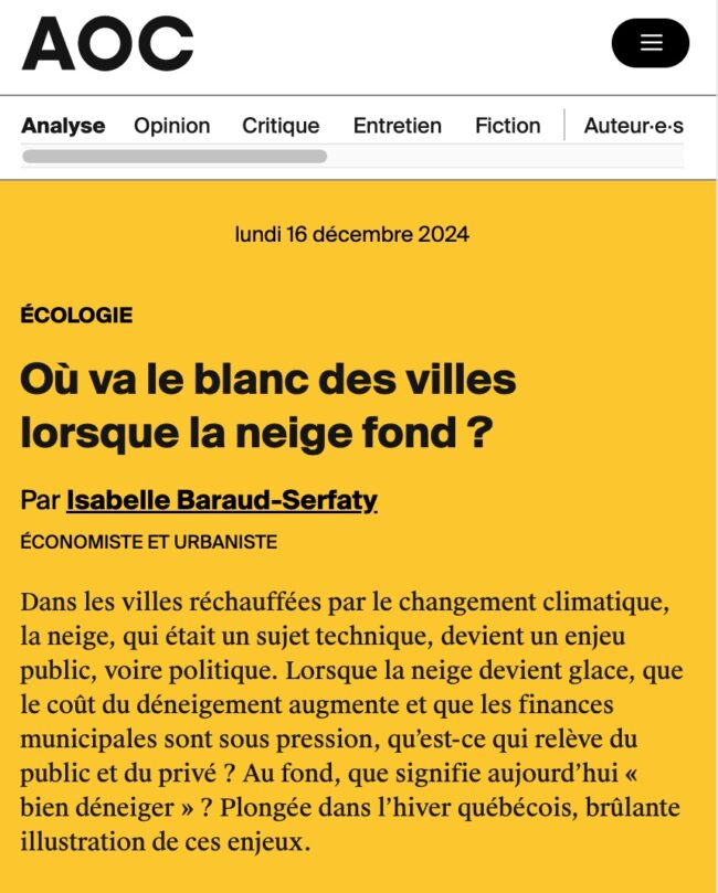 Où va le blanc des villes lorsque la neige fond ?