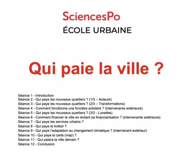 cours qui paie la ville